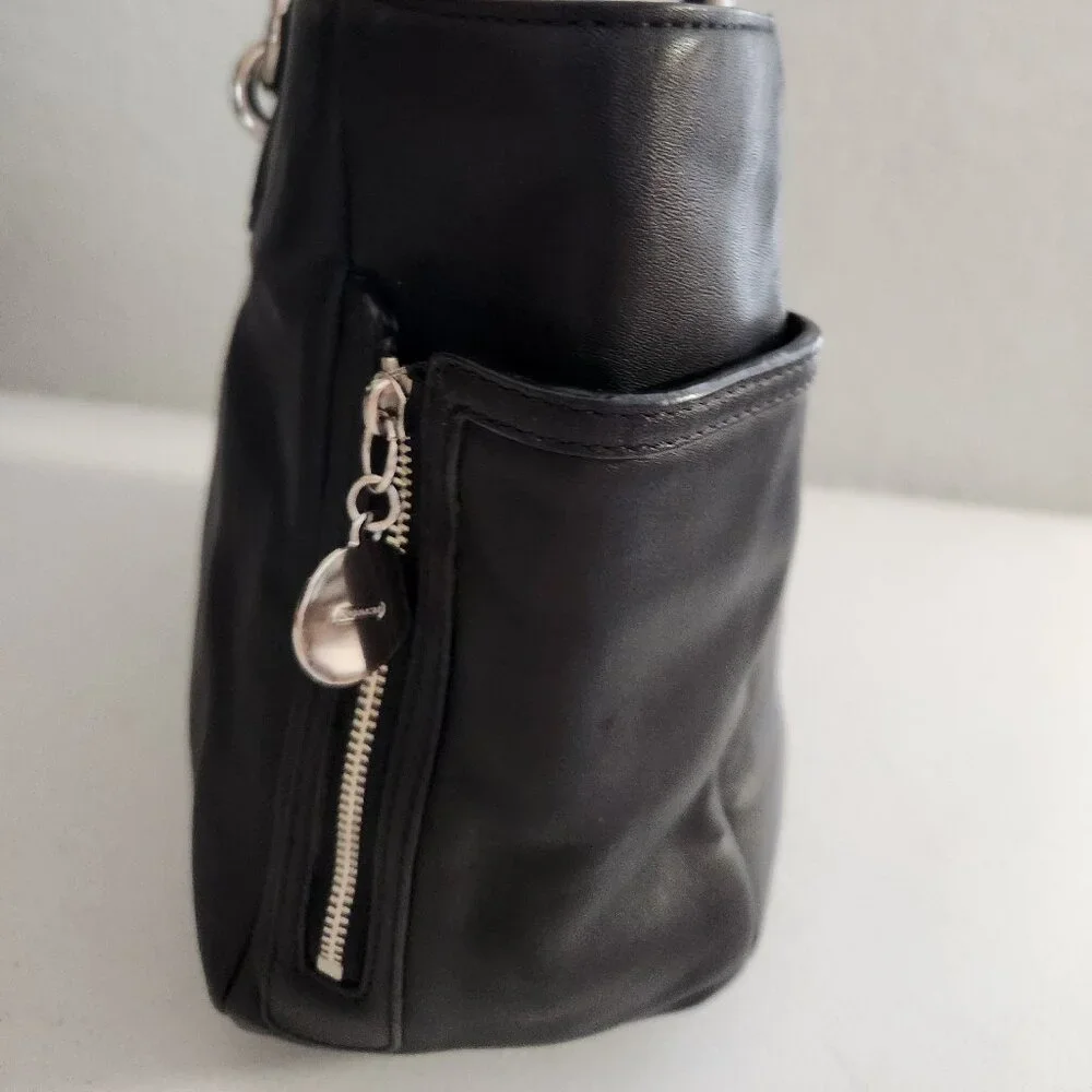 Like New Coach Gallery Y2k Black Leather Satchel Tote Bag Purse